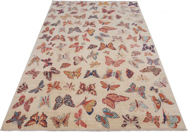 Пакистанский ковер из шерсти «BUTTERFLY» MLT(199X301) 199 x 301 см