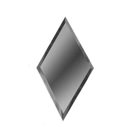 Плитка зеркальная Ромб 300x510 графит (с фацетом 10 мм)