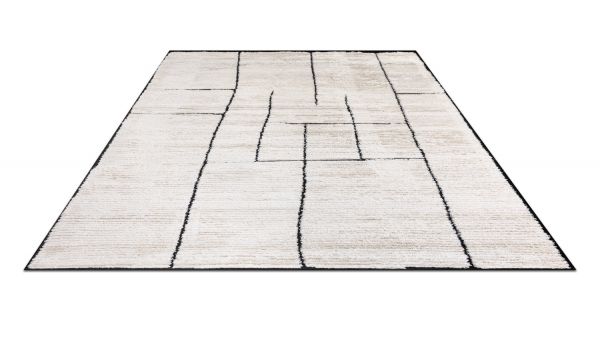Турецкий ковер из полиэстера и полипропилена «MOROCCAN» 9013A-BN- BLK 80 x 150 см