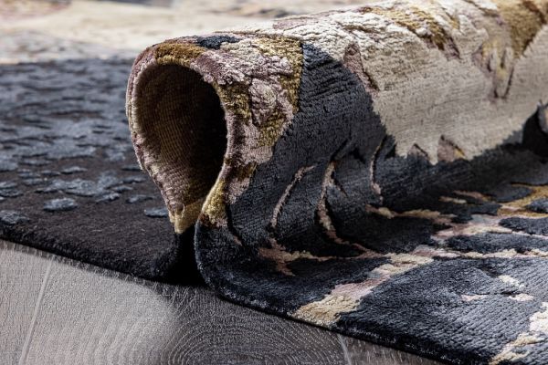 Непальский ковёр из эвкалиптового шёлка, шерсти и алоэ «CERAMICS» CERAMICS03-MLT