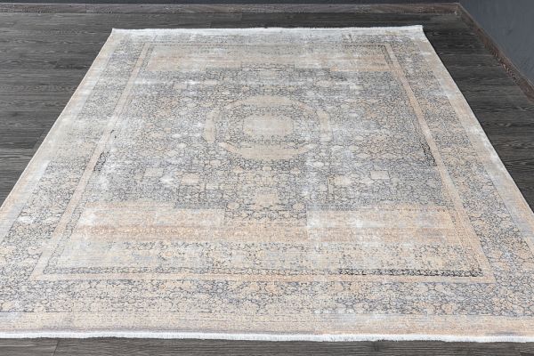 Турецкий ковёр из шёлка и бамбукового шёлка «MODERN LUX» 1847-GRI