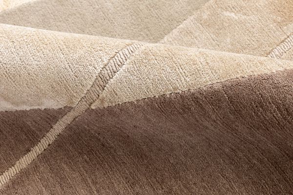 Непальский ковёр из эвкалиптового шёлка и шерсти «INTERSECTION» INT-02