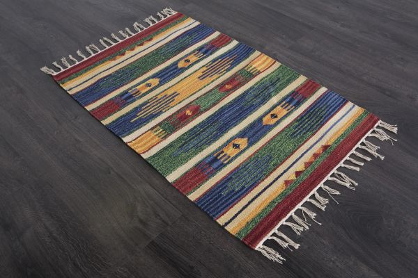 Индийский ковер из хлопка «KILIM COTTON» CT31NEW-MIX 200 x 300 см