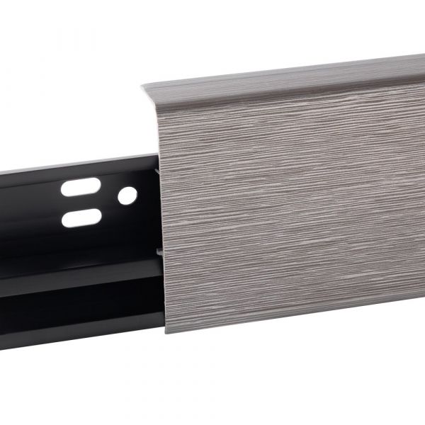Плинтус ПВХ ABERHOF ABF 70 70х26х2200мм 7017 Алюминий