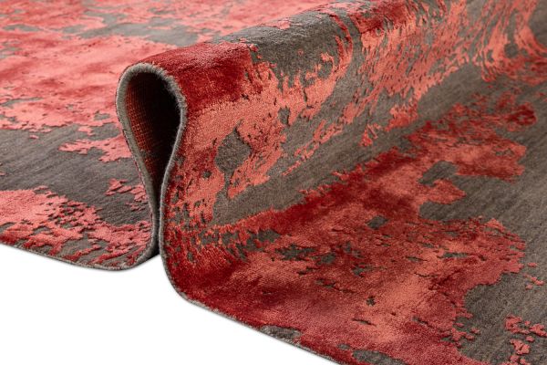 Индийский ковер из шерсти и арт-шёлка «CHAOS THEORY» ESK431-D.GREY-R.LACQUER 249 x 310 см Индийский ковер из шерсти и арт-шёлка «CHAOS THEORY» ESK431-D.GREY-R.LACQUER 249 x 310 см