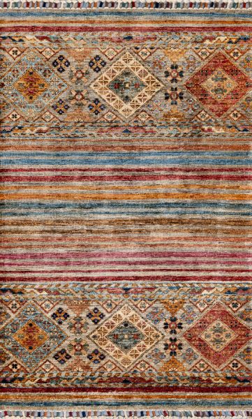 Пакистанский ковер из шерсти «SHAWL KANDI» MULTY-MULTY(80x125) 80 x 125 см