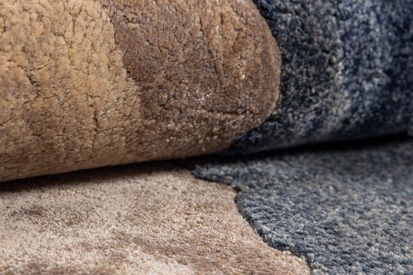 Индийский ковер из эвкалиптового шёлка «VELVET MIRAGE» STONE TAUPE GREY(Round) 250 x 250 см