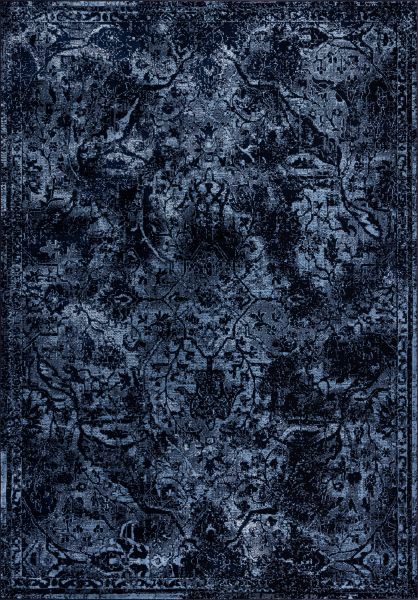 Турецкий ковер из полиэстера «JULIA» 43239A-BLUE-NAVY 80 x 150 см