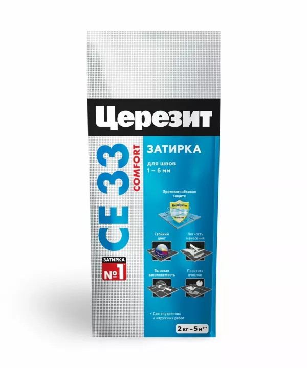 Затирка Ceresit CE 33 01 белая 2кг 2092228