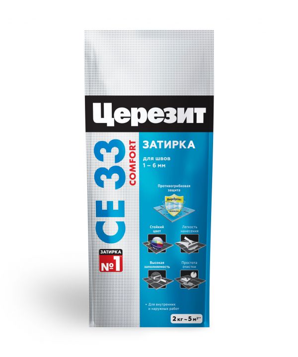 Затирка Ceresit CE 33 04 серебристо-серая 2кг 2092317