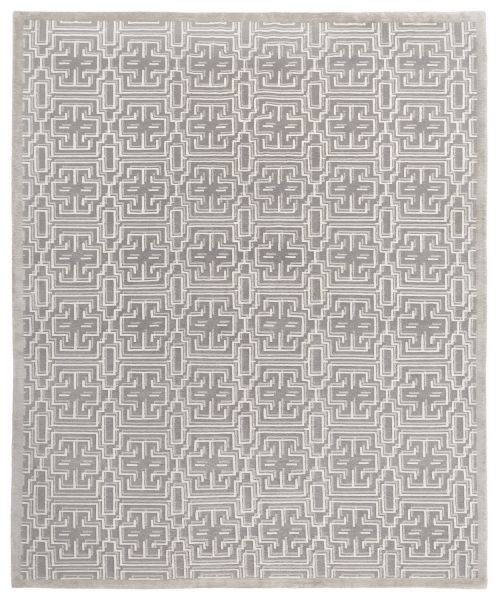 Непальский ковер из шерсти и шёлка «ART DECO RUGS» PORTICELLO WHITE-90058 (90129) 253 x 305 см