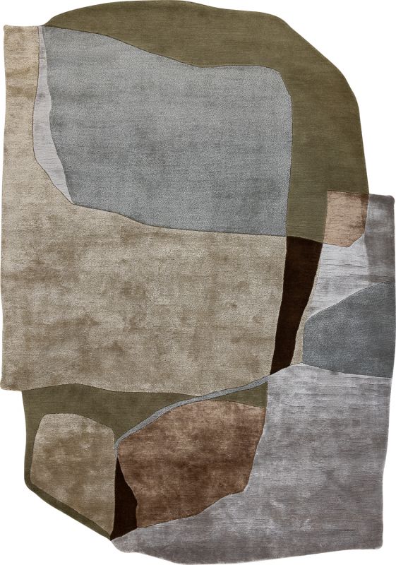 Индийский ковер из шерсти, эвкалиптового шёлка и шёлка «TECTONIC» D6-C3 170 x 240 см Индийский ковер из шерсти, эвкалиптового шёлка и шёлка «TECTONIC» D6-C3 170 x 240 см