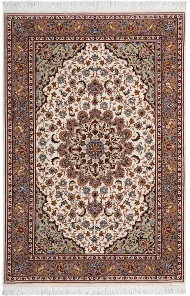 Иранский ковер из шерсти и шёлка «TABRIZ-FLORAL» 801-4359/S-IR 101 x 154 см