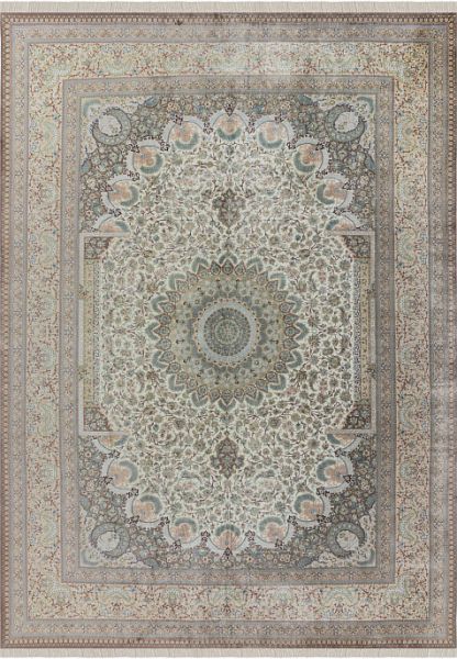 Иранский ковёр из шёлка «QUM MM IR» 14-233-IR AHMADI