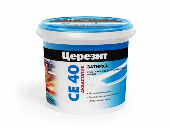 Затирка Ceresit CE 40 белая 2кг (ведро) 1046234