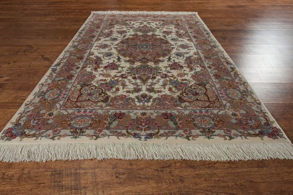 Иранский ковер из шерсти и шёлка «TABRIZ 40» 15-35A/S-KHATIBI  100 x 150 см