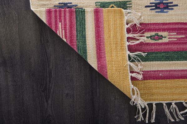 Индийский ковер из хлопка «KILIM COTTON» CT203-MIX 60 x 90 см