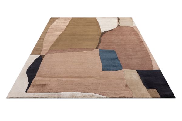 Индийский ковер из шерсти, шёлка и эвкалиптового шёлка «TECTONIC» D4-C6 176 x 246 см