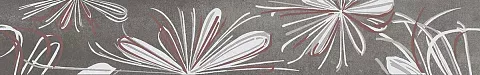 Бордюр настенный Sonnet Grey Flower 62x505 серый