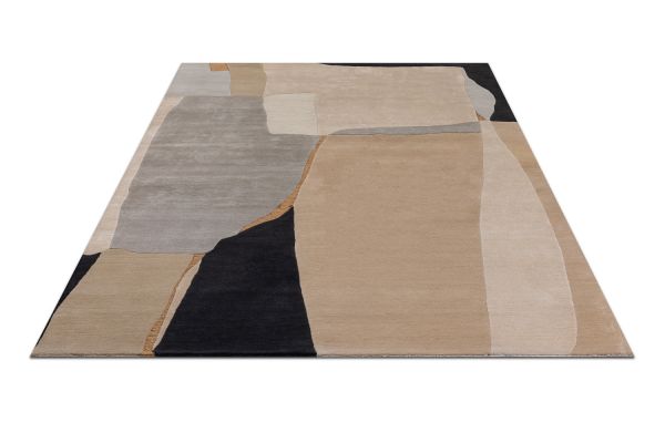 Индийский ковер из шерсти, шёлка и эвкалиптового шёлка «TECTONIC» D4-C2 175 x 232 см