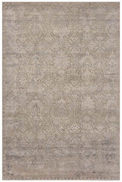 Индийский ковёр из шерсти, арт-шёлка и бамбукового шёлка «CHAOS THEORY» ESK634-CGRY-ASH