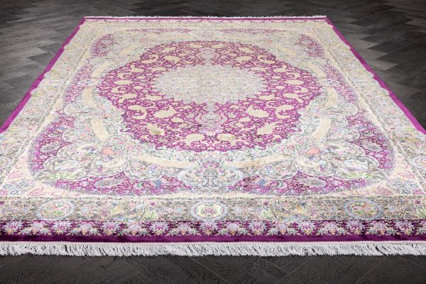 Иранский ковер из шерсти и шёлка «MASTERPIECE WOOL AND SILK» 018-24-460-DMAGENTA 201 x 302 см