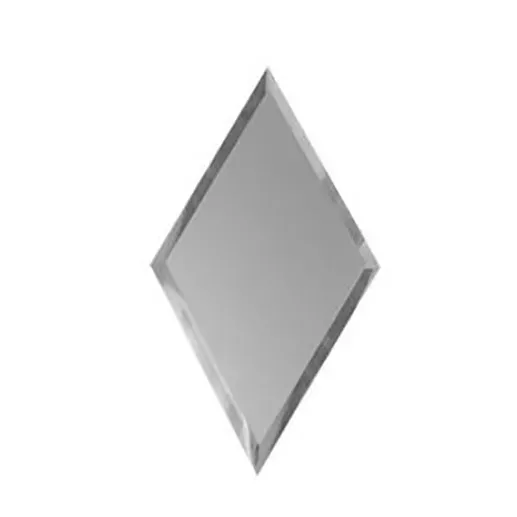 Плитка зеркальная Ромб 300x510 серебро матовое (с фацетом 10 мм)