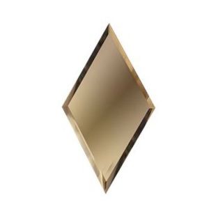 Плитка зеркальная Ромб 200x340 бронза матовая (с фацетом 10 мм)