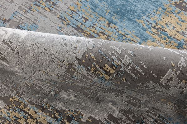 Турецкий ковер из эвкалиптового шёлка и акрила «ASPENDOS» MT067-C-DGREY-CRE(Round) 300 x 300 см