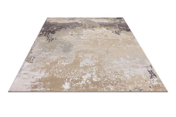 Индийский ковер из арт-шёлка и шерсти «SAN FRANCISCO» GOLD-LINES-1-BLACK 167 x 235 см Индийский ковер из арт-шёлка и шерсти «SAN FRANCISCO» GOLD-LINES-1-BLACK 167 x 235 см