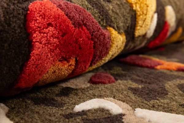 Индийский ковер из шерсти и эвкалиптового шёлка «VELVET MIRAGE» HAATHI BAGAAN(Round) 250 x 250 см