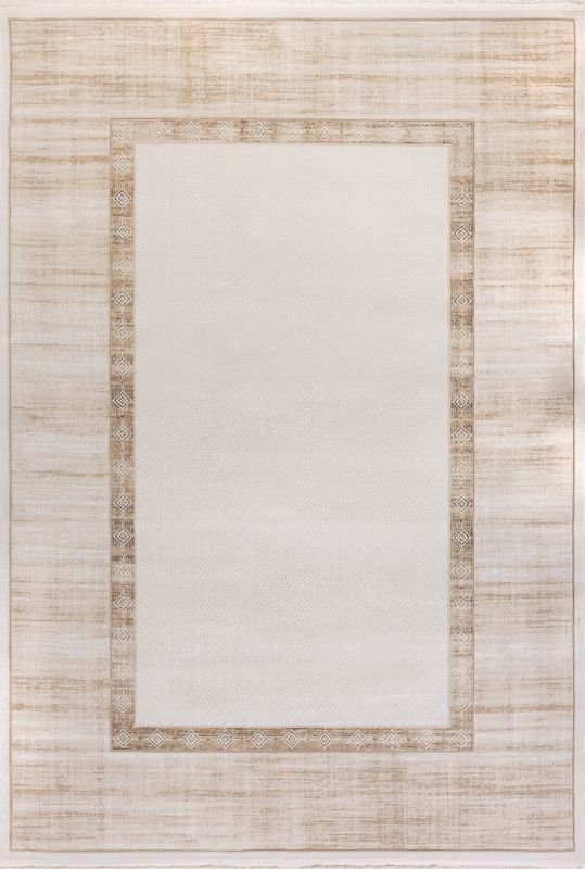 Турецкий ковер из полиэстера «ZENITH» 31408A-BRN-CRE 160 x 230 см Турецкий ковер из полиэстера «ZENITH» 31408A-BRN-CRE 160 x 230 см