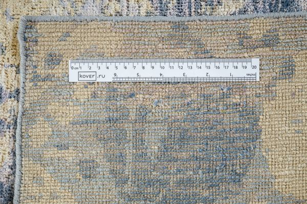 Индийский ковёр из шерсти и шёлка «DENIM» D701-BLUE