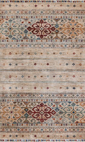 Пакистанский ковер из шерсти «SHAWL KANDI» NATURAL-NATURAL(96x153) 96 x 153 см