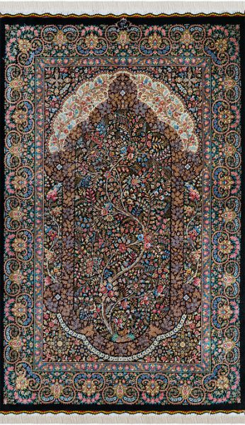 Иранский ковёр из шёлка «QOM» 13-228/S-IR