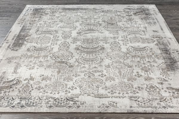 Турецкий ковер из полиэстера «RICH SILVER» CM52B-GREY 80 x 150 см