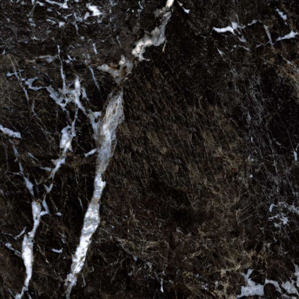 Керамогранит Simbel Carbon 600x600 черно-белый мрамор