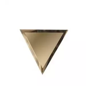 Плитка зеркальная Полуромб угол 255x300 бронза матовая (с фацетом 10 мм)