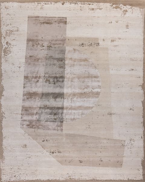 Индийский ковер из шерсти и арт-шёлка «CHAOS THEORY» ESK330-WHITE-D.IVORY 249 x 305 см Индийский ковер из шерсти и арт-шёлка «CHAOS THEORY» ESK330-WHITE-D.IVORY 249 x 305 см