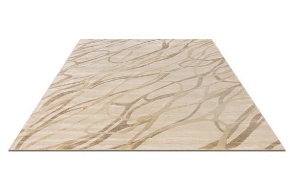 Индийский ковер из арт-шёлка и шерсти «EVEREST» 2023314-ANTIQUE BEIGE 163 x 231 см