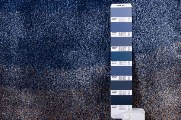 Индийский ковер из эвкалиптового шёлка «VELVET MIRAGE» DEGRADEE SAPPHIRE(Round) 250 x 250 см