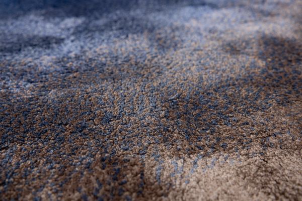 Индийский ковер из эвкалиптового шёлка «VELVET MIRAGE» DEGRADEE SAPPHIRE(Round) 250 x 250 см