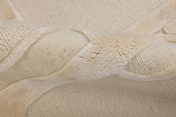 Индийский ковер из шерсти и эвкалиптового шёлка «VELVET MIRAGE» ARTE WHITE 200 x 300 см