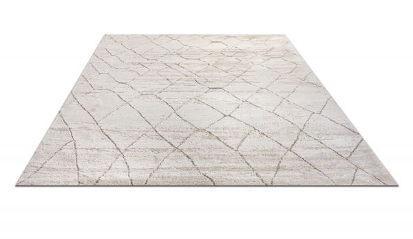 Турецкий ковер из полиэстера и полипропилена «MOROCCAN» 9601A-BN- BGE 80 x 150 см