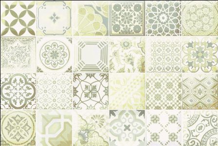 Керамическая плитка Равенна Декор 200*300 зеленый сортовой (1*19)ВКЗ (Волгоград)  для ванной комнаты