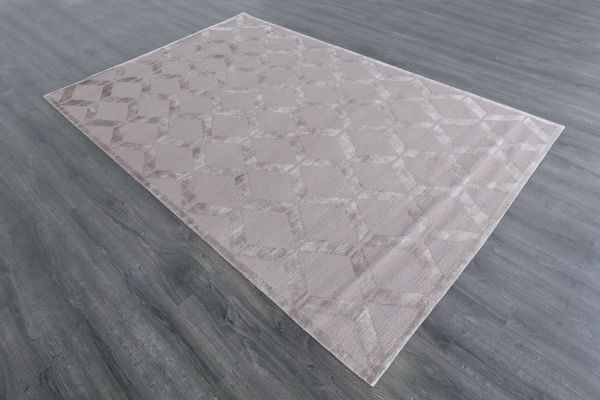 Непальский ковер из шерсти и эвкалиптового шёлка «ART DECO RUGS» RUBIK TAUPE(90535) 202 x 301 см