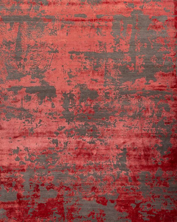 Индийский ковер из шерсти и арт-шёлка «CHAOS THEORY» ESK431-D.GREY-R.LACQUER 249 x 310 см Индийский ковер из шерсти и арт-шёлка «CHAOS THEORY» ESK431-D.GREY-R.LACQUER 249 x 310 см