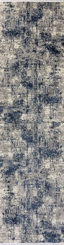 Турецкий ковер из полипропилена и полиэстера «AXEL» 8693-CRE-BLU(Runner) 80 x 300 см
