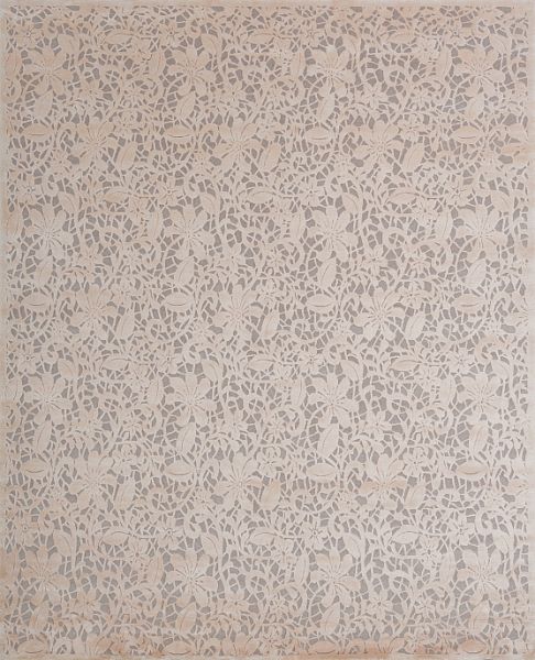 Непальский ковёр из шерсти и шёлка «ART COLLECTION» LACE#12-ROS(90396)