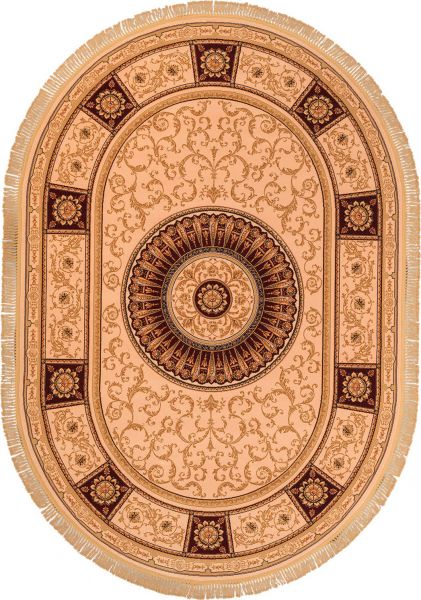 Бельгийский ковер из шерсти «IMPERIAL QUM» 1511-IVR(Oval) 200 x 290 см